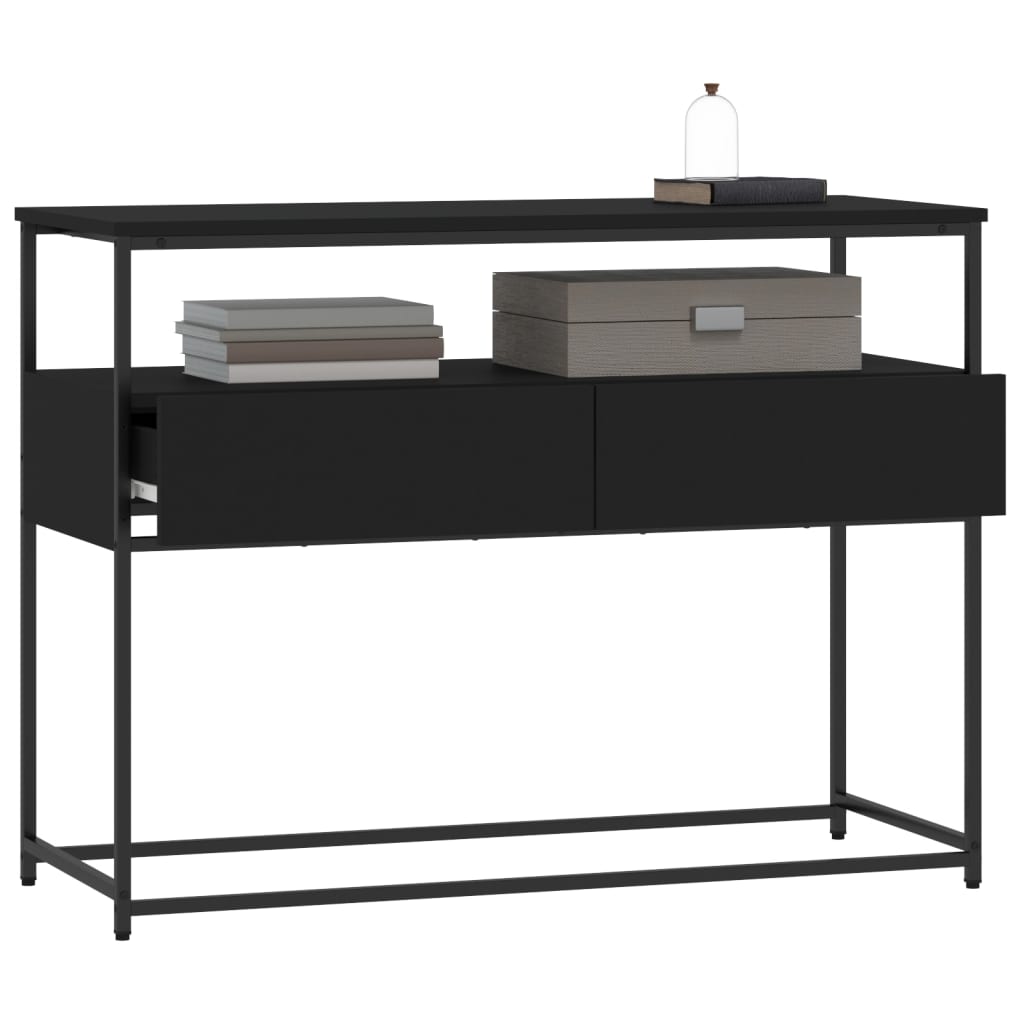 Console Table Black 100x40x75 cm Engineered Wood